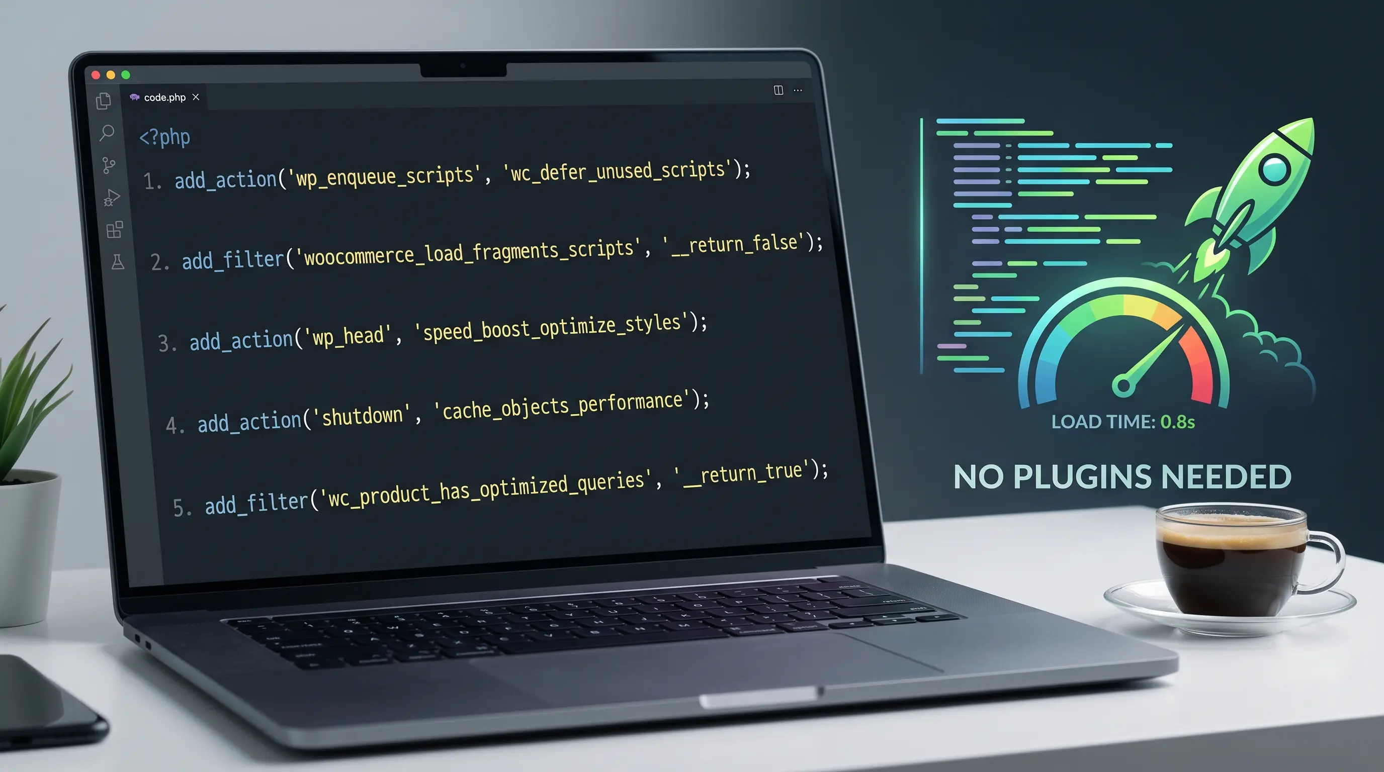 5 Custom WordPress Code Snippets to Speed Up WooCommerce (No Plugins Needed)