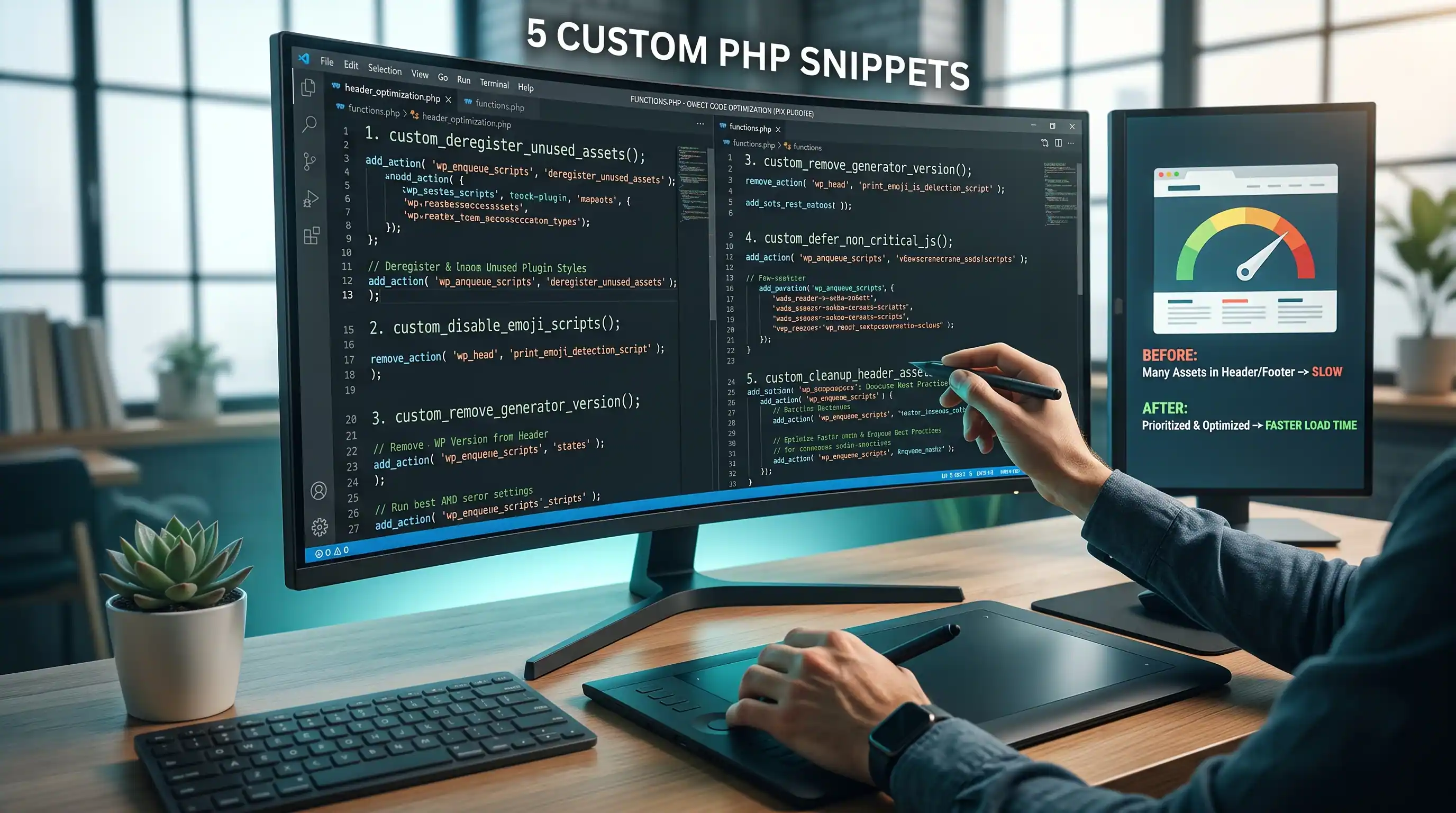 5 Custom PHP Snippets to Clean Up & Optimize WordPress Header/Footer Assets (No Plugins)