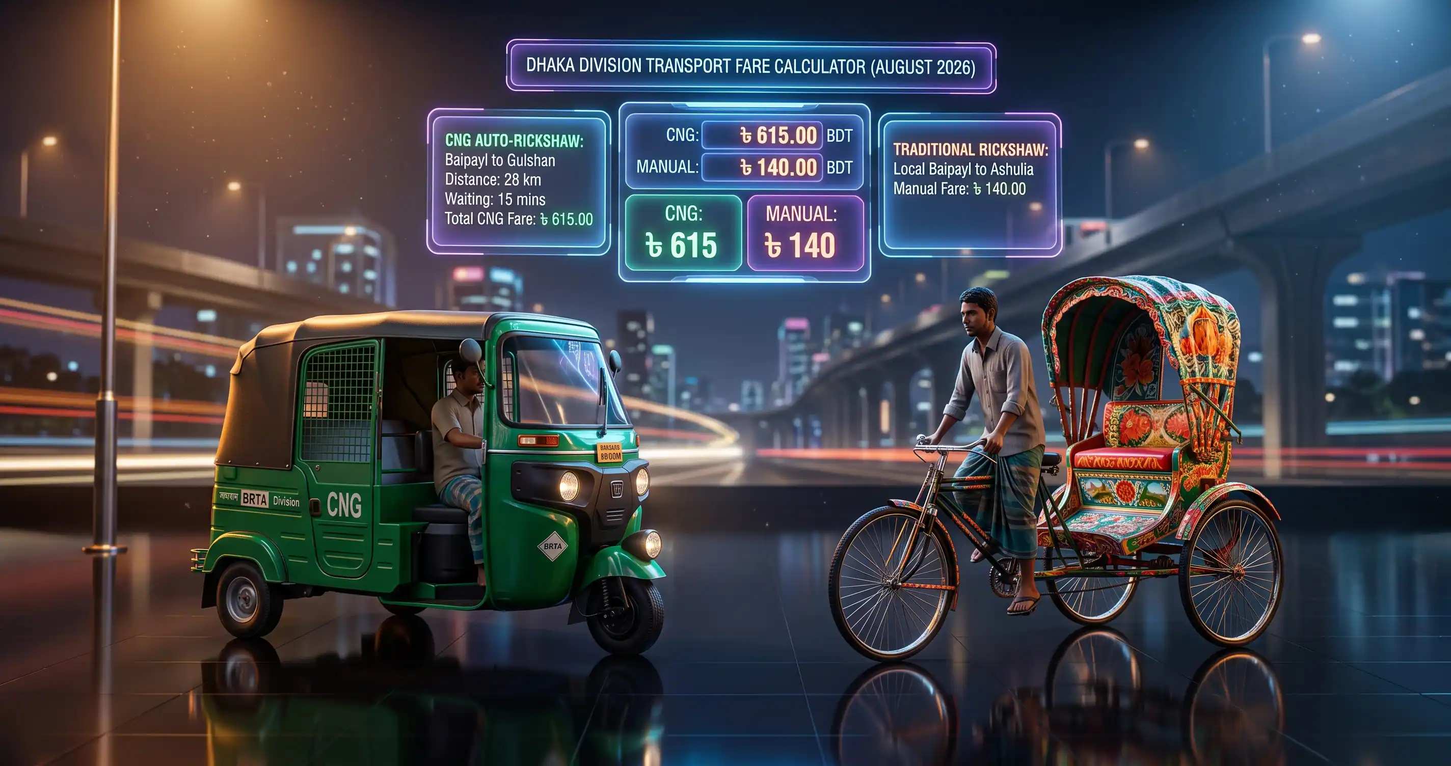 Never Get Overcharged Again: Estimate Your CNG or Rickshaw Fare Instantly