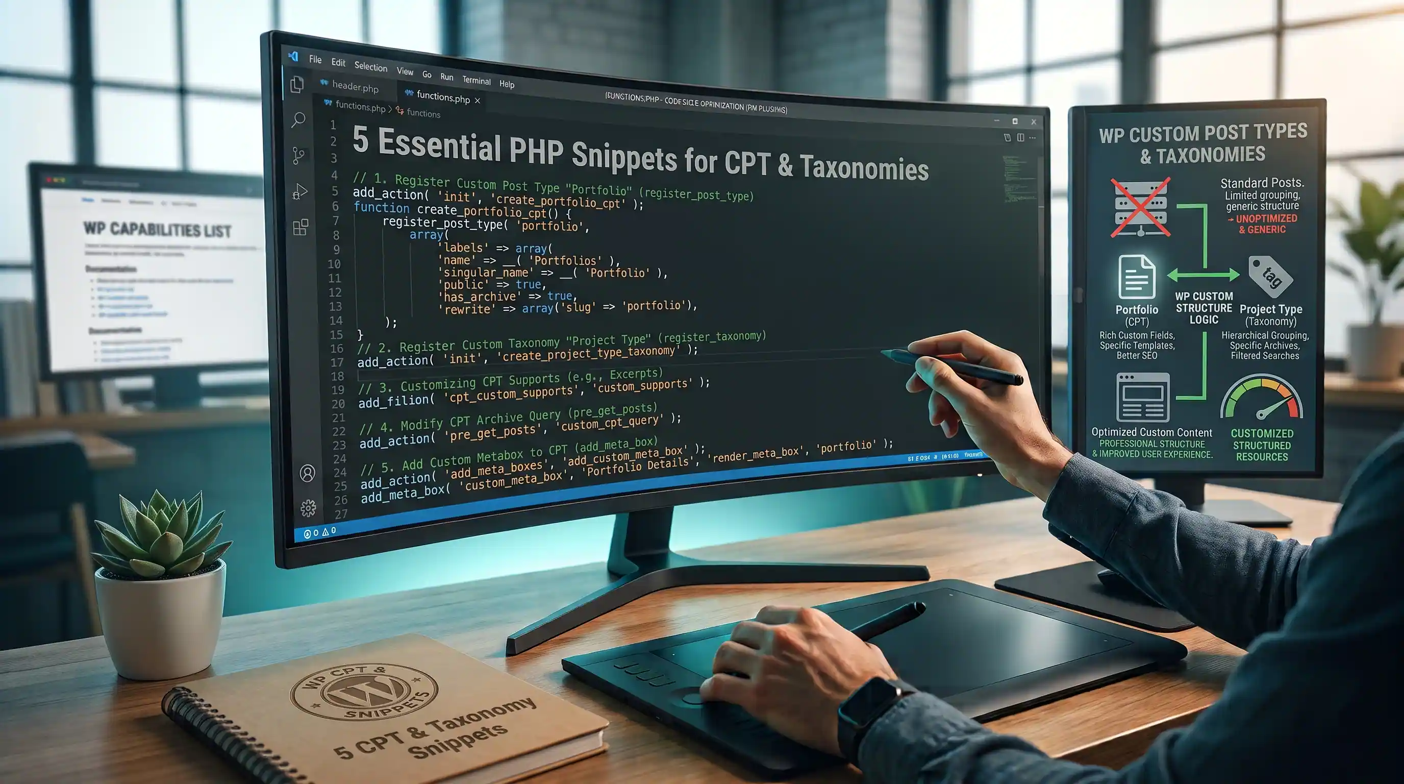 How to Create Custom Post Types and Taxonomies in WordPress Using PHP (No Plugins)