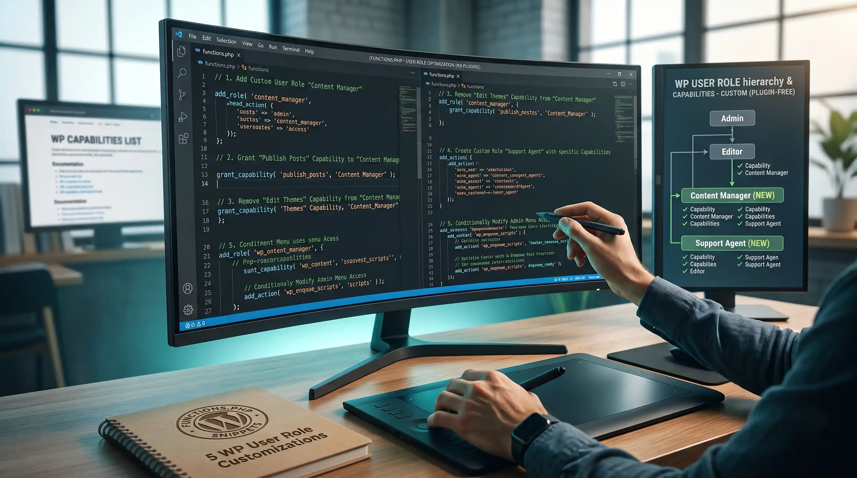 5 Plugin-Free PHP Code Snippets for Custom WordPress User Roles & Capabilities